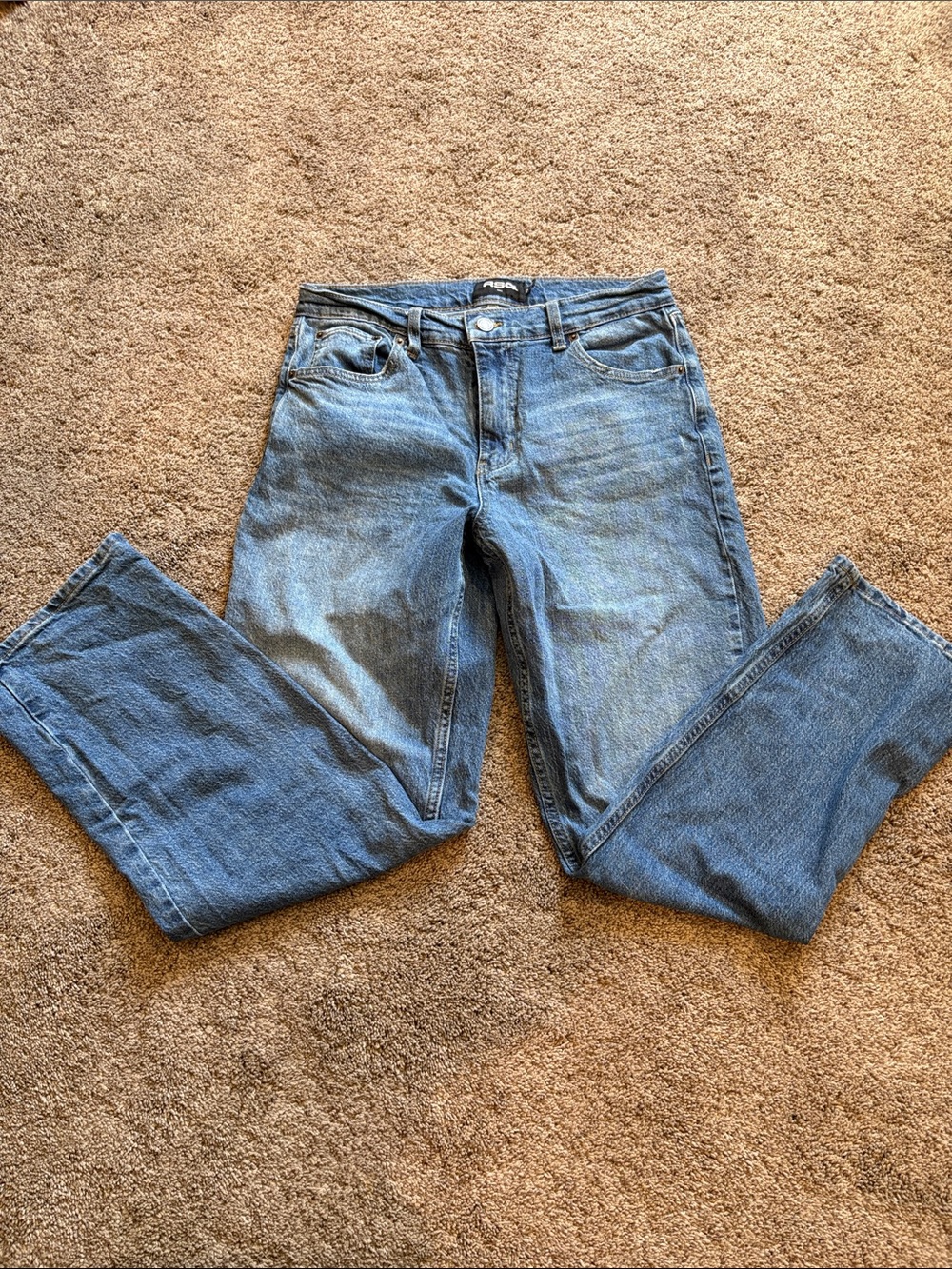 RSQ Men's Relaxed Fit Medium Blue Jeans